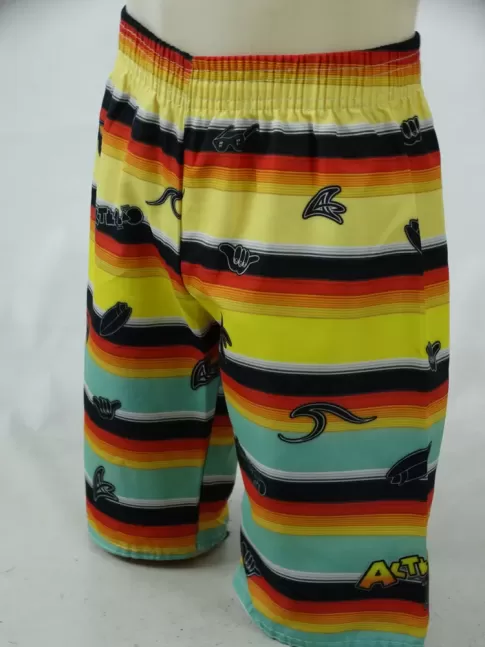 Bermuda Infantil em Microfibra Listras Reggae [2001356]