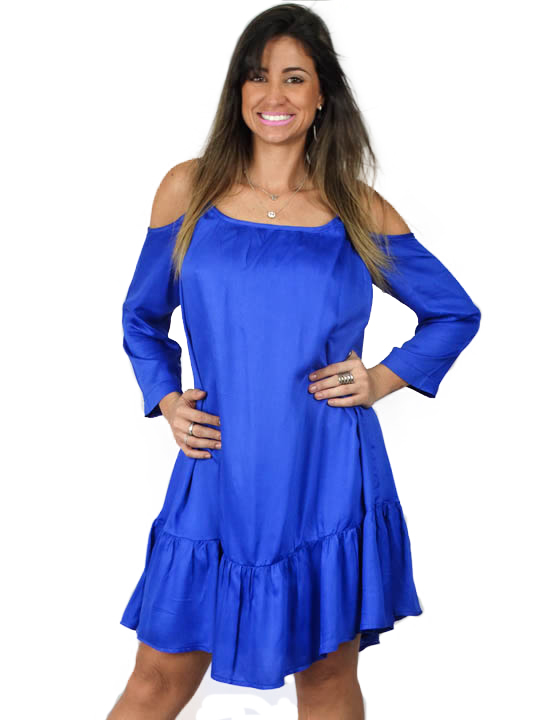 vestido de tecido liso