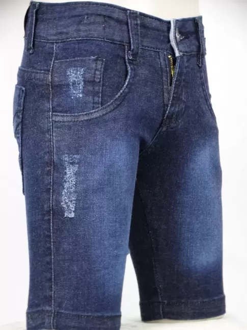 311 - Bermuda masculina Infantil em jeans c/Stretch 