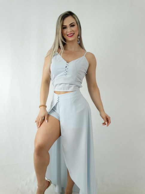 conjunto de viscose saia e blusa