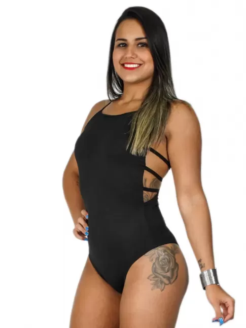 Body liso com viés nas costas 