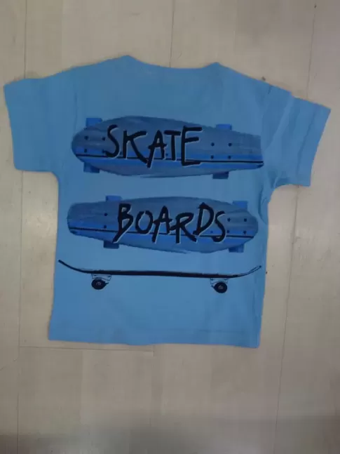 311 - Blusa T-shirt Infantil em Malha Estampa Skate