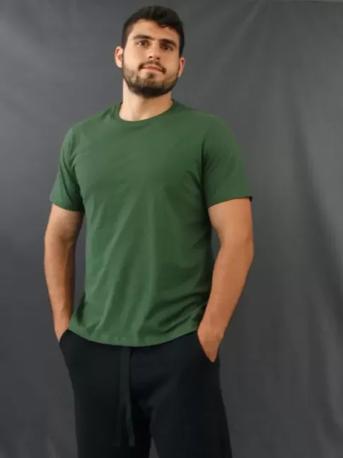 Blusa T-Shirt Masculina Basic Verde [2010178]