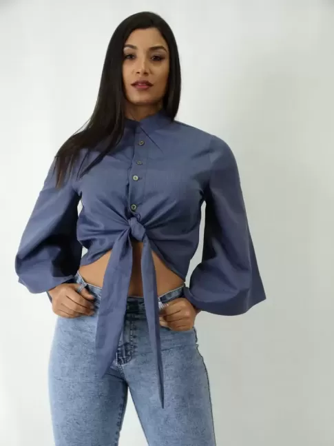 Blusa em Unioff Cami Manga Flare [1809190]