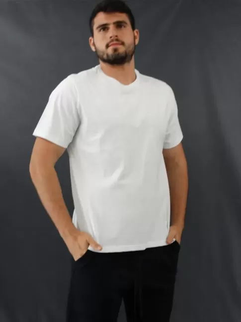 Blusa T-Shirt Masculina Basic Branco [2010179&91;