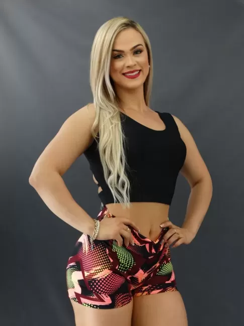 Short em Suplex Estampado Poa Colors [2011117]