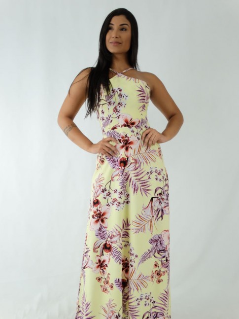 modelo de vestido longo de viscose