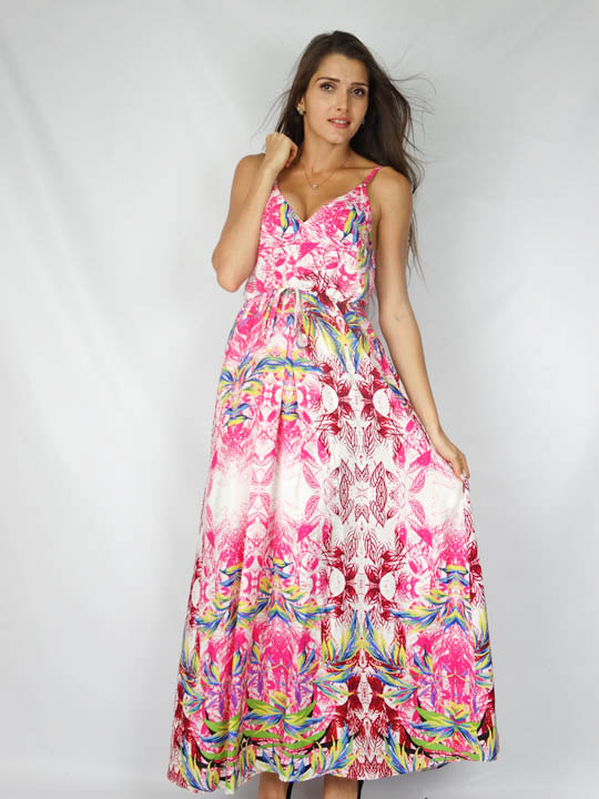 vestido longo tecido viscose