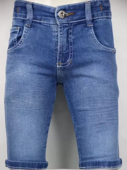 311 - Bermuda masc. Infantil em jeans claro c/Stretch