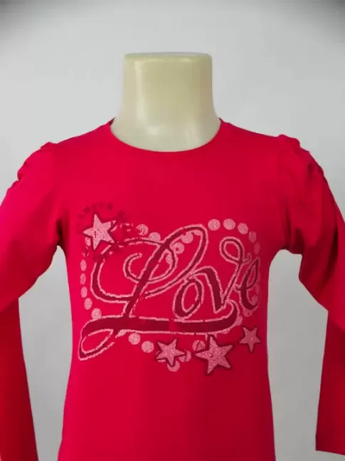 Blusa infantil rosa pink com estampa